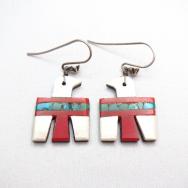 Vintage Santo Domingo Thunderbird Pierced Earrings