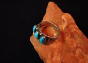Antique Early Navajo Stamped Silver Ring w/TQ  c.1915～