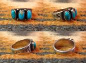 Antique Early Navajo Stamped Silver Ring w/TQ  c.1915～