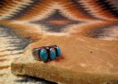 Antique Early Navajo Stamped Silver Ring w/TQ  c.1915～