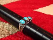 Antique Early Navajo Stamped Silver Ring w/TQ  c.1915～