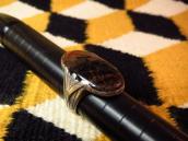 Antique Navajo PetrifiedWood Hallmarked Men's Ring  c.1940～