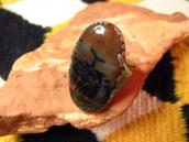 Antique Navajo PetrifiedWood Hallmarked Men's Ring  c.1940～