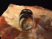 Antique Navajo PetrifiedWood Hallmarked Men's Ring  c.1940～