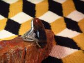 Antique Navajo PetrifiedWood Hallmarked Men's Ring  c.1940～