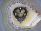 Old Zuni Turquoise NeedlePoint Heart Shape Pin & Top c.1970～