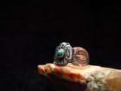 Antique Thunderbird Patched Tourist Silver Ring w/TQ  c.1930