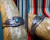Antique Thunderbird Patched Ingot Cuff Bracelet w/TQ c.1920～