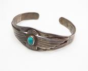 Antique Thunderbird Patched Ingot Cuff Bracelet w/TQ c.1920～