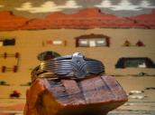 Antique Thunderbird Patch Ingot Silver Cuff Bracelet c.1920～