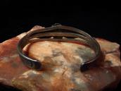 Antique Thunderbird Patch Ingot Silver Cuff Bracelet c.1920～