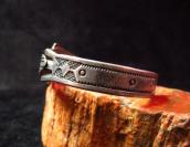 Antique Thunderbird Patch Ingot Silver Cuff Bracelet c.1920～