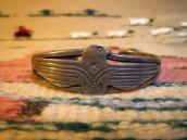 Antique Thunderbird Patch Ingot Silver Cuff Bracelet c.1920～