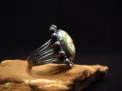 Antique Snake Stamped Silver Ring w/Thunderegg(Agate) c.1940