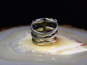 Historic Navajo Ingot Silver Ring w/Green Turquoise  c.1900～