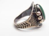 Antique Stamped Silver Small Cigar Band Ring w/TQ  c.1935～