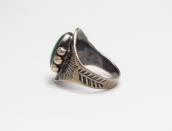 Antique Stamped Silver Small Cigar Band Ring w/TQ  c.1935～