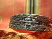 Antique Stamped Ingot Silver Cuff Bracelet  c.1910