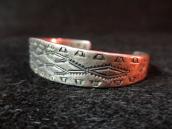 Antique Stamped Ingot Silver Cuff Bracelet  c.1910