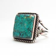 Vintage SplitShank Ring w/Sq. NevadaBlue TQ c.1940