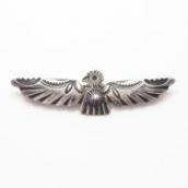Atq Concho Repouse & Stamped Thunderbird Silver Pin  c.1930～