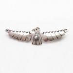 Atq Navajo Repouse/Stamped T-bird Pin in Ingot Silver c.1930