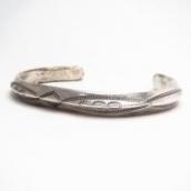 Atq Navajo Ingot Silver Triangle Wire Cuff Bracelet  c.1915～