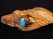 Vintage Silver Tourist Ring w/Gem Grade #8 Turquoise c.1945～