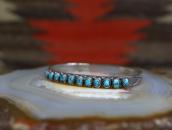 Antique Zuni High Grade Turquoise Row Narrow Cuff  c.1940～