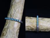 Antique Zuni High Grade Turquoise Row Narrow Cuff  c.1940～