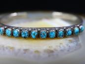 Antique Zuni High Grade Turquoise Row Narrow Cuff  c.1940～