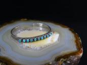 Antique Zuni High Grade Turquoise Row Narrow Cuff  c.1940～