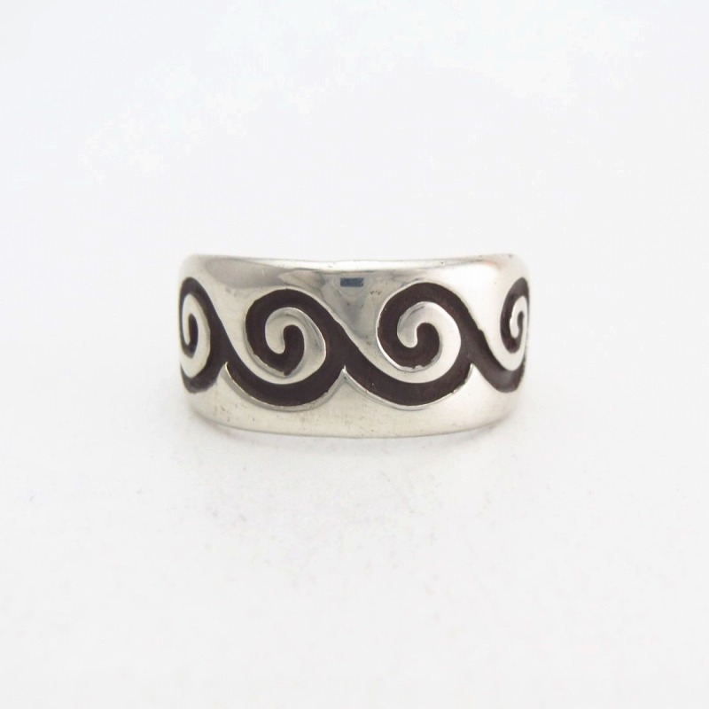 【Kenneth Begay】 Navajo Vintage Silver Overlay Ring  c.1955～