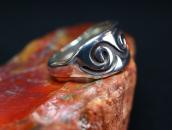 【Kenneth Begay】 Navajo Vintage Silver Overlay Ring  c.1955～