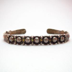 Antique "Silver Arrow" Silver Narrow Cuff  c.1940