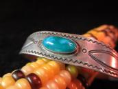 Antique Ingot Silver with Turquoise Cuff  c.1930