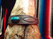 Antique Ingot Silver with Turquoise Cuff  c.1930
