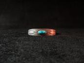 Antique Ingot Silver with Turquoise Cuff  c.1930