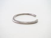 Vtg Navajo Arrows Stamped Ingot Silver Narrow Cuff  c.1950