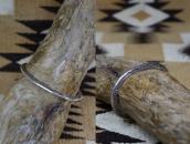 Vtg Navajo Arrows Stamped Ingot Silver Narrow Cuff  c.1950