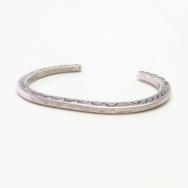 Vintage Navajo Stamped Ingot Silver Narrow Bracelet c.1950