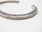 Vintage Navajo Stamped Ingot Silver Narrow Bracelet c.1950