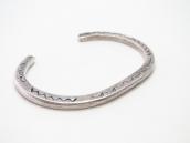 Vintage Navajo Stamped Ingot Silver Narrow Bracelet c.1950
