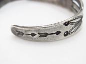 Atq Navajo 『ON BOOK』 Arrows Stamped Cuff w/Turquoise c.1930～