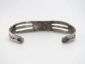 Atq Navajo 『ON BOOK』 Arrows Stamped Cuff w/Turquoise c.1930～