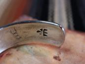 【Bernard Dawahoya】 Hopi Prayer feather Overlay Cuff  c.1975～