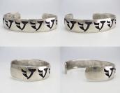 【Bernard Dawahoya】 Hopi Prayer feather Overlay Cuff  c.1975～