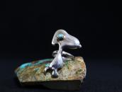 Old Zuni or Navajo 『Snoopy』 Sand Casted Silver Ring  c.1975～