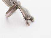 Old Zuni or Navajo 『Snoopy』 Sand Casted Silver Ring  c.1975～
