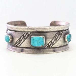 Vtg Attributed to【Austin Wilson】 Repoused Cuff w/TQ c.1945～